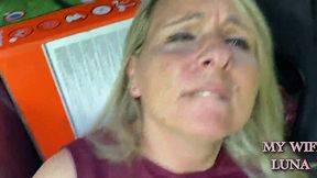My husband couldn't wait to fuck me on the way home