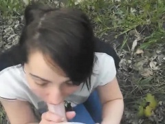 Covering Her Cute Face With Cum After A Fellatio!