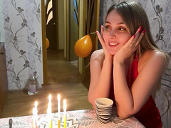 Wow, your partner's mom is super hot! Watching her have tea with you was cute, but I need to see her get fu - super romping warm hardcore porn!
