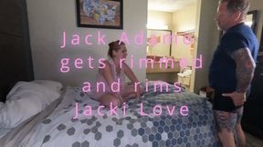 John Adamo gets massaged and rimmmed, by Jacki then creampies her