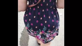 Seduce Me: Encountering a Sexy Mature Lady in a Mini Skirt Outdoors