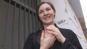 Tall Russian Bends Over for Cash