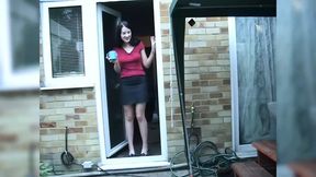 Naked MILF Rules Bare-Winged Wimp, Getting Hand-Jobbed