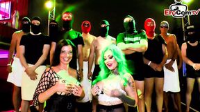 Bizarre German bash gets messy - teenage piss and semen explosion