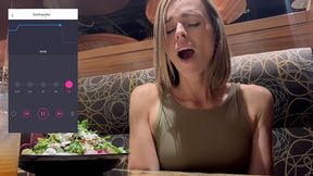 Publicly polluting a trendy eatery's tables with a sultry sex-toy's explosive climax&#x1F680;