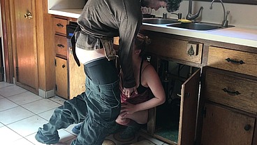 Lucky plumber fucked by teen - Erin Electra