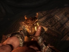 Argonian and Dovahkiin want to chill after their adventure