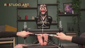 Dark Ariel - A Tickle Toy - Tickling in a Catsuit, Toe Press, Ballgag and Nosehook (FULL HD MP4)