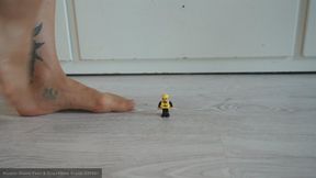 Tiny Slave Toy - Trample it under my nylon foot and crush him without mercy 4k