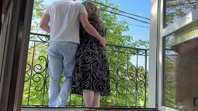 Stepson hugged stepmom and fucked her in the ass