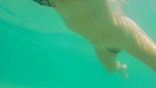 OPEN URETRA(min two:53) n Snatch LIPS TREMBLE(min three:08) during Underwater SPECIAL PISSING