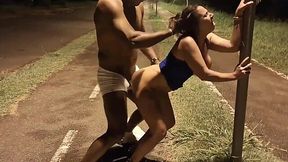 Outdoor Public BBC fuck with a random MILF