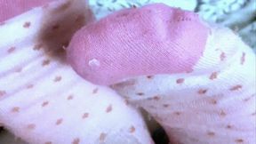 Pink dotted socks
