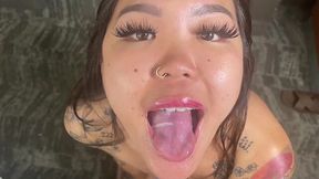 Tattooed Japanese gets fucked and moans through every thrust in POV
