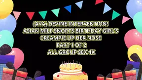 Birthday Girl Alexis Monroe Creampie Snorted by Ava Devine in Kinky Threesome