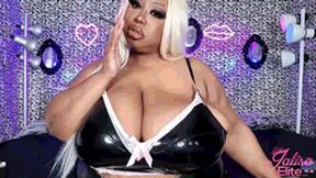 Plump and Shiny Bimbo Smoking