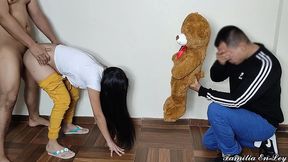 i bring my girlfriend a teddy but she prefers her lover s big cock - the day my girlfriend mounted my horn in front of me and i enjoyed it netorare