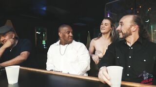 five MEN one WAITRESS