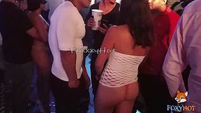 FoxyHot Exposes Herself in Public Lingerie Scene