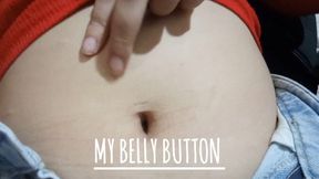 My swollen belly and my navel