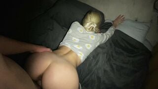 Amateur homemade porn filmed late at night on the phone
