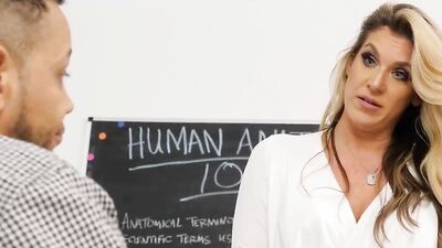 Kayla Paige is having sex in the classroom with a student