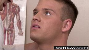 Horny doctor Trenton loves to fuck Brandon in the clinic