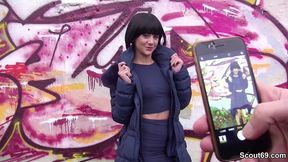 german scout - petite lullu seduce to fuck on berlin street