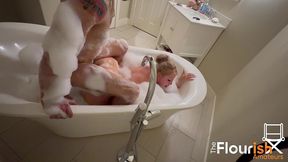 bubble bath time with veronica cruz and dexxx blue