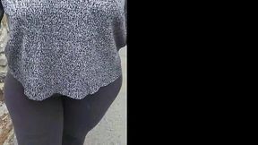 Slutty Brunette Depraved Public Blowjob in Broad Daylight