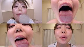 Asuka Momose - Smell of Her Erotic Long Tongue and Spit Part 1 --