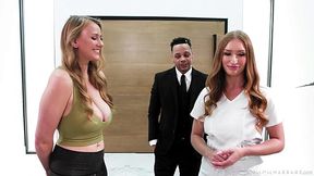 Threesome with two dirty busty bitches, hard and unprincipled.