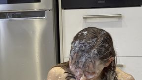 hilarious cum bukkake (fake homemade cum)