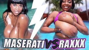 Ebony Battle of the Boobs: Rachel Raxxx vs Maserati's Compilation