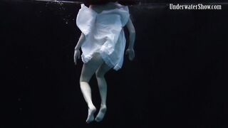 Dark pool vibes with white dress girl