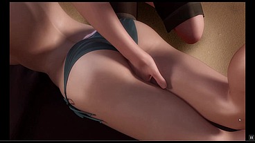 Treasure of Nadia [PornPlay Hentai game] Ep.24 topless massage on the beach with a dominant brunette milf