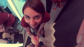 risky public blowjob at dressing room - amateur spooky boogie