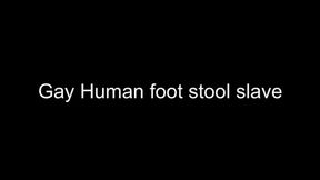 Gay human furniture - foot stool slave