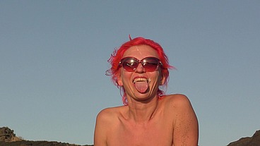 Public fucking in the rocks