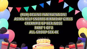 Alexis Monroe's Birthday Banged, Cum Snorted in Dirty Threesome with Ava Devine