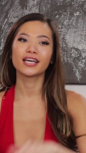 Tiny Asian Vina Sky loves huge cock interview BTS