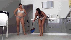 INFLATING BALLOONS BAREFEET WITH PEDAL PUMPING (b)