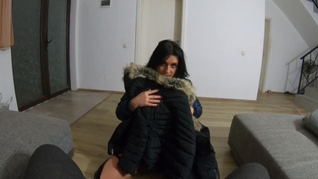 my friend's wife came to clean my house in a very sexy outfit