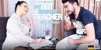 Hot MILF Dirty Priscilla teaches a toyboy all her naughty ways