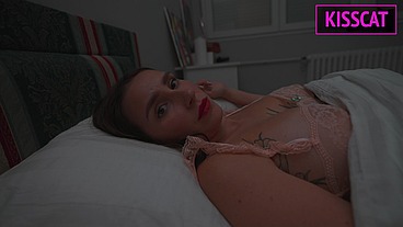 Step mom caught jerking off Step son and let him fuck her in share bed after sexual dreams