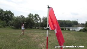 Cindy's grandpa fucks teen scene