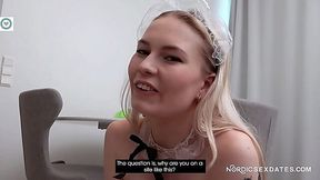 Wife caught husband cheating with the maid in Finnish porn