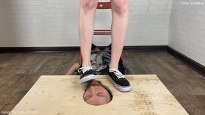 Slave's licking dirt from My Vans soles mixed with My spits