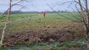 Welliewalk in red Hunter boots