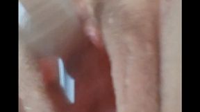 Lena Fucks Herself with her Glass Dildo